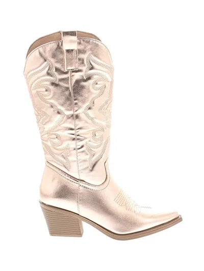 Pre-owned Assorted Brands Boots In Gold