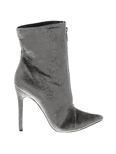 Pre-owned Assorted Brands Boots In Gray