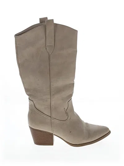 Pre-owned Assorted Brands Boots In Gray