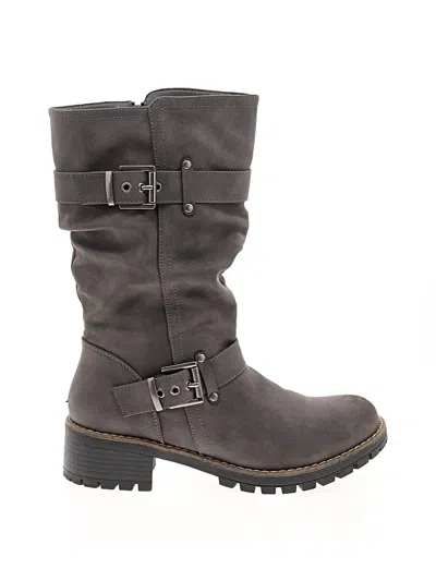 Pre-owned Assorted Brands Boots In Gray