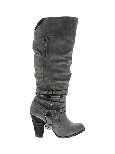 Pre-owned Assorted Brands Boots In Gray