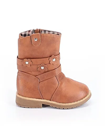 Pre-owned Assorted Brands Kids' Boots In Tan