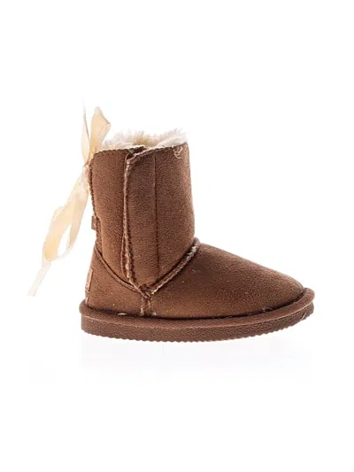 Pre-owned Assorted Brands Kids' Boots In Tan