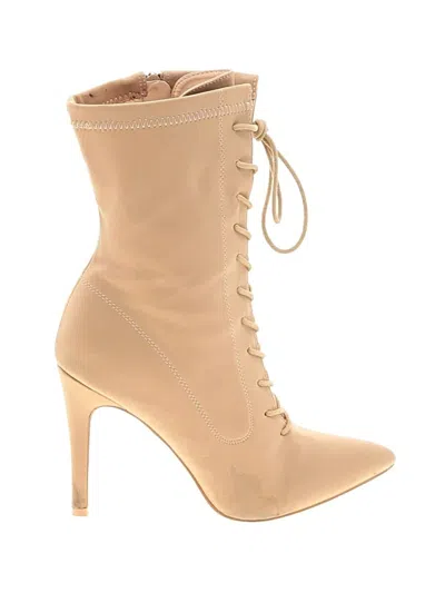 Pre-owned Assorted Brands Boots In Tan