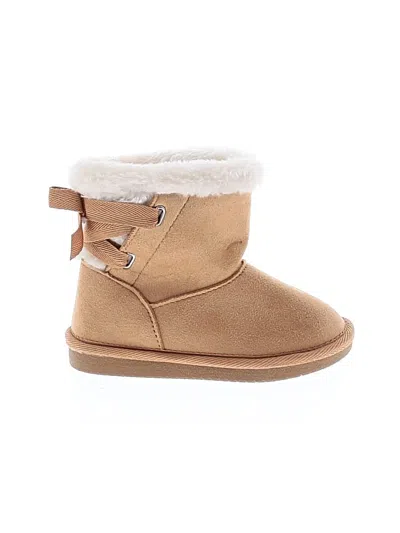 Pre-owned Assorted Brands Kids' Boots In Tan