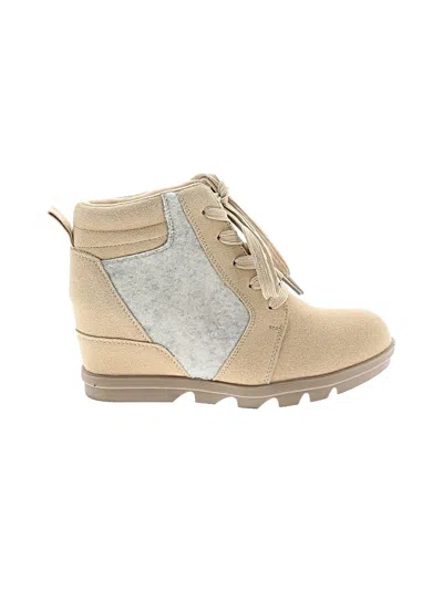 Pre-owned Assorted Brands Kids' Boots In Tan