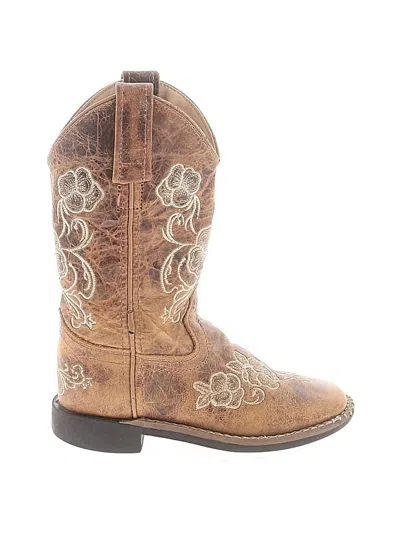 Pre-owned Assorted Brands Kids' Boots In Tan