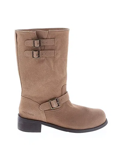 Pre-owned Assorted Brands Boots In Tan