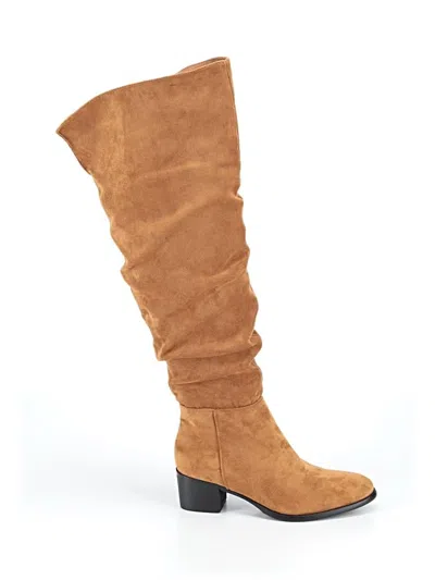 Pre-owned Assorted Brands Boots In Tan