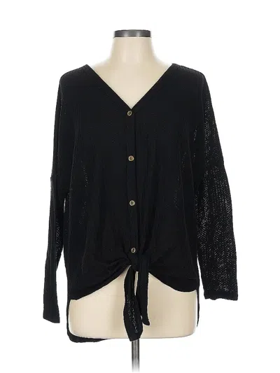 Pre-owned Assorted Brands Cardigan Sweater In Black