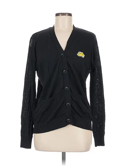 Pre-owned Assorted Brands Cardigan Sweater In Black