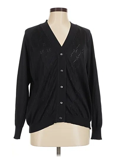 Pre-owned Assorted Brands Cardigan Sweater In Black
