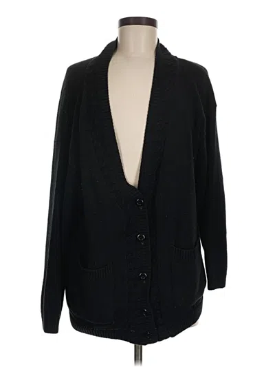 Pre-owned Assorted Brands Cardigan Sweater In Black