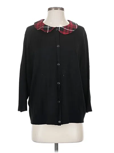 Pre-owned Assorted Brands Cardigan Sweater In Black