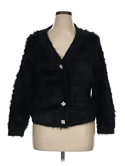 Pre-owned Assorted Brands Cardigan Sweater In Black