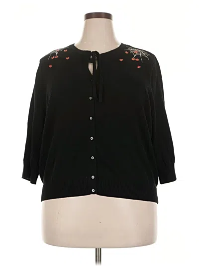 Pre-owned Assorted Brands Cardigan Sweater In Black