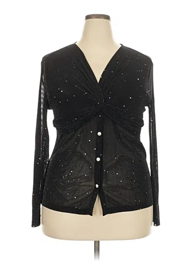 Pre-owned Assorted Brands Cardigan Sweater In Black
