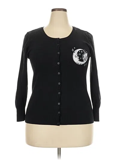 Pre-owned Assorted Brands Cardigan Sweater In Black