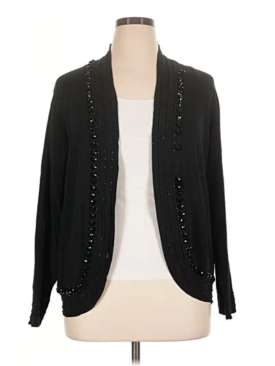 Pre-owned Assorted Brands Cardigan Sweater In Black