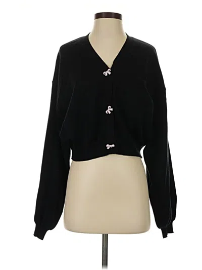 Pre-owned Assorted Brands Cardigan Sweater In Black