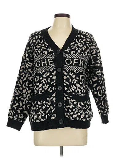 Pre-owned Assorted Brands Cardigan Sweater In Black