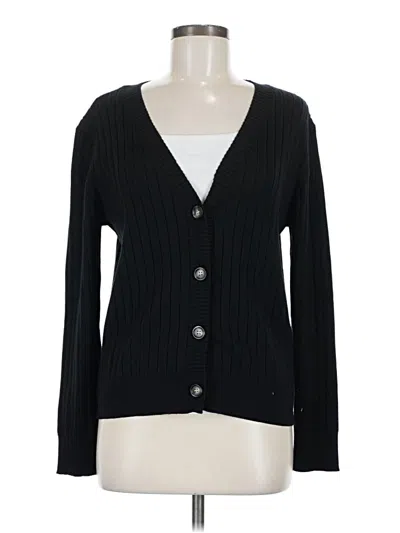 Pre-owned Assorted Brands Cardigan Sweater In Black