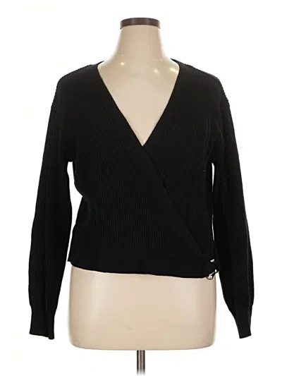 Pre-owned Assorted Brands Cardigan Sweater In Black