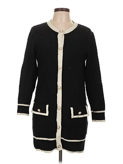 Pre-owned Assorted Brands Cardigan Sweater In Black