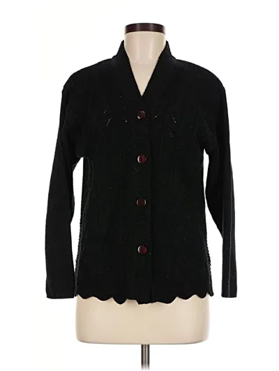 Pre-owned Assorted Brands Cardigan Sweater In Black