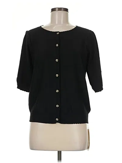 Pre-owned Assorted Brands Cardigan Sweater In Black