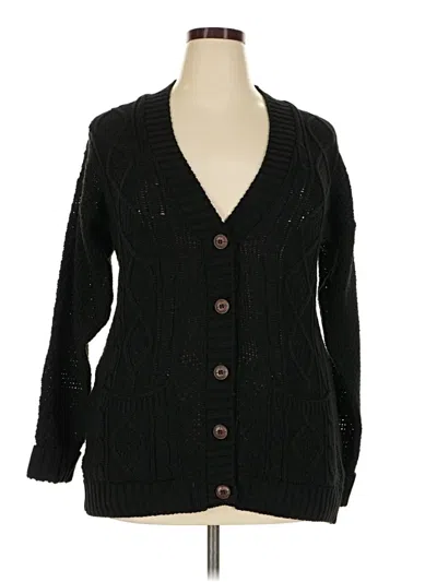 Pre-owned Assorted Brands Cardigan Sweater In Black