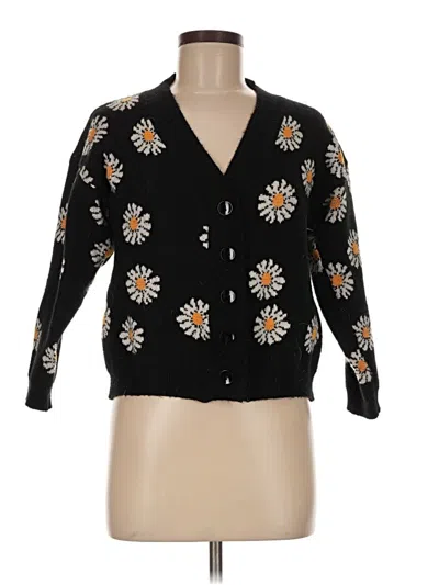 Pre-owned Assorted Brands Cardigan Sweater In Black