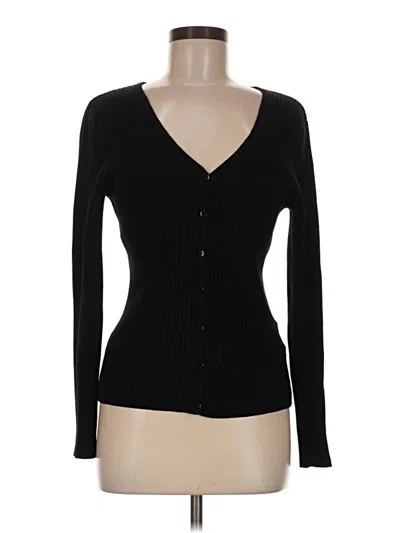 Pre-owned Assorted Brands Cardigan Sweater In Black