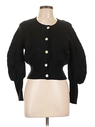 Pre-owned Assorted Brands Cardigan Sweater In Black