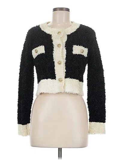 Pre-owned Assorted Brands Cardigan Sweater In Black