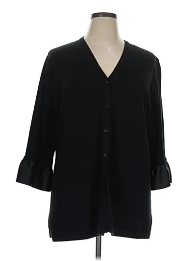 Pre-owned Assorted Brands Cardigan Sweater In Black