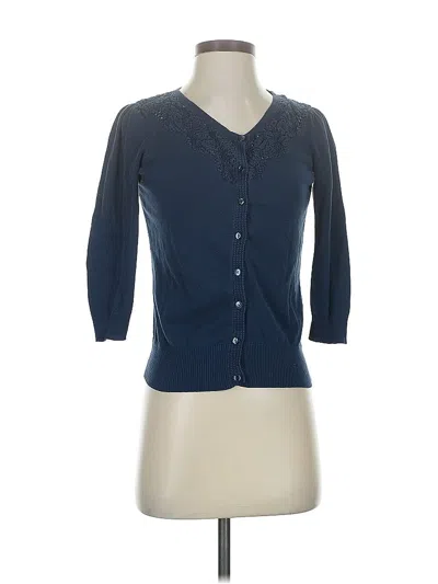 Pre-owned Assorted Brands Cardigan Sweater In Blue