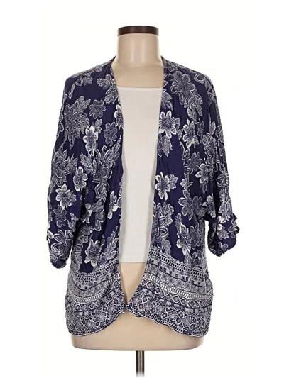 Pre-owned Assorted Brands Cardigan Sweater In Blue