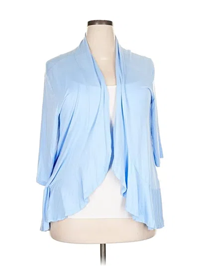 Pre-owned Assorted Brands Cardigan Sweater In Blue