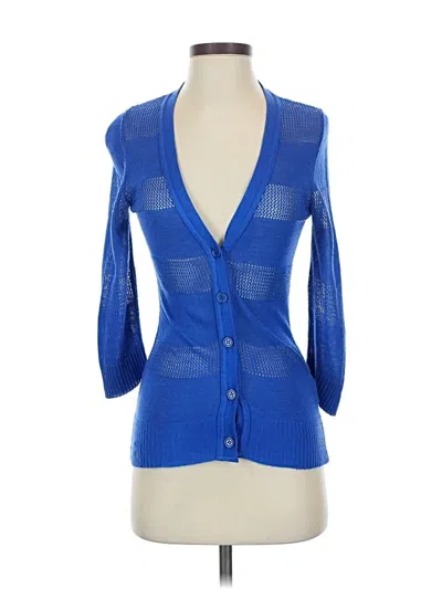 Pre-owned Assorted Brands Cardigan Sweater In Blue