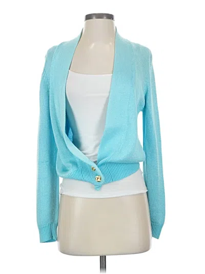 Pre-owned Assorted Brands Cardigan Sweater In Blue