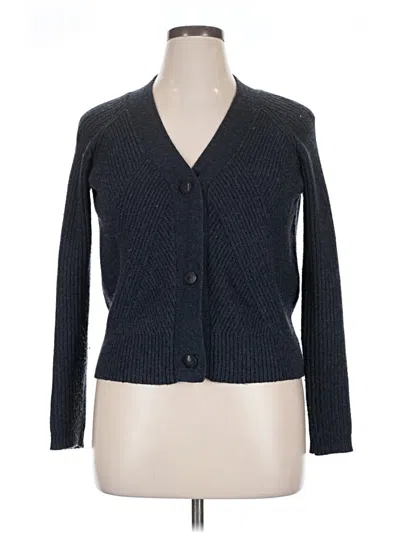 Pre-owned Assorted Brands Cardigan Sweater In Blue