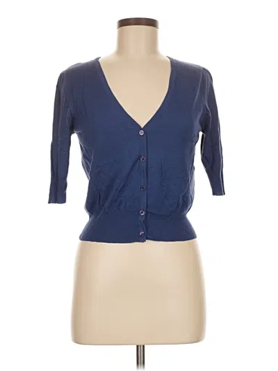 Pre-owned Assorted Brands Cardigan Sweater In Blue