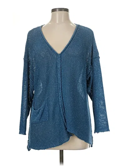 Pre-owned Assorted Brands Cardigan Sweater In Blue