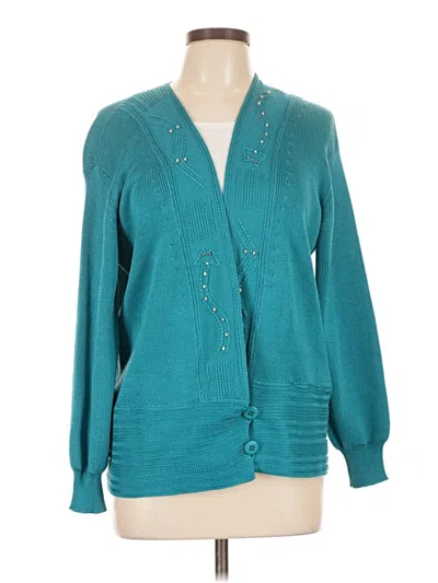 Pre-owned Assorted Brands Cardigan Sweater In Blue