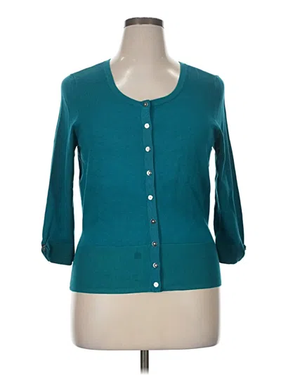 Pre-owned Assorted Brands Cardigan Sweater In Blue