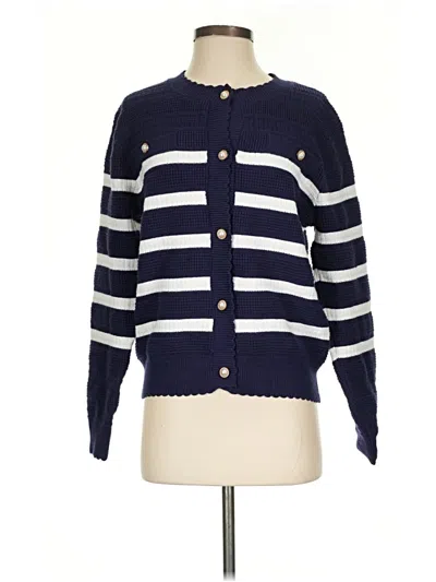 Pre-owned Assorted Brands Cardigan Sweater In Blue