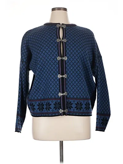 Pre-owned Assorted Brands Cardigan Sweater In Blue