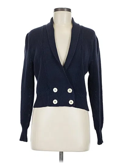 Pre-owned Assorted Brands Cardigan Sweater In Blue