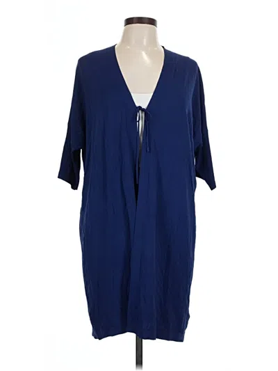 Pre-owned Assorted Brands Cardigan Sweater In Blue